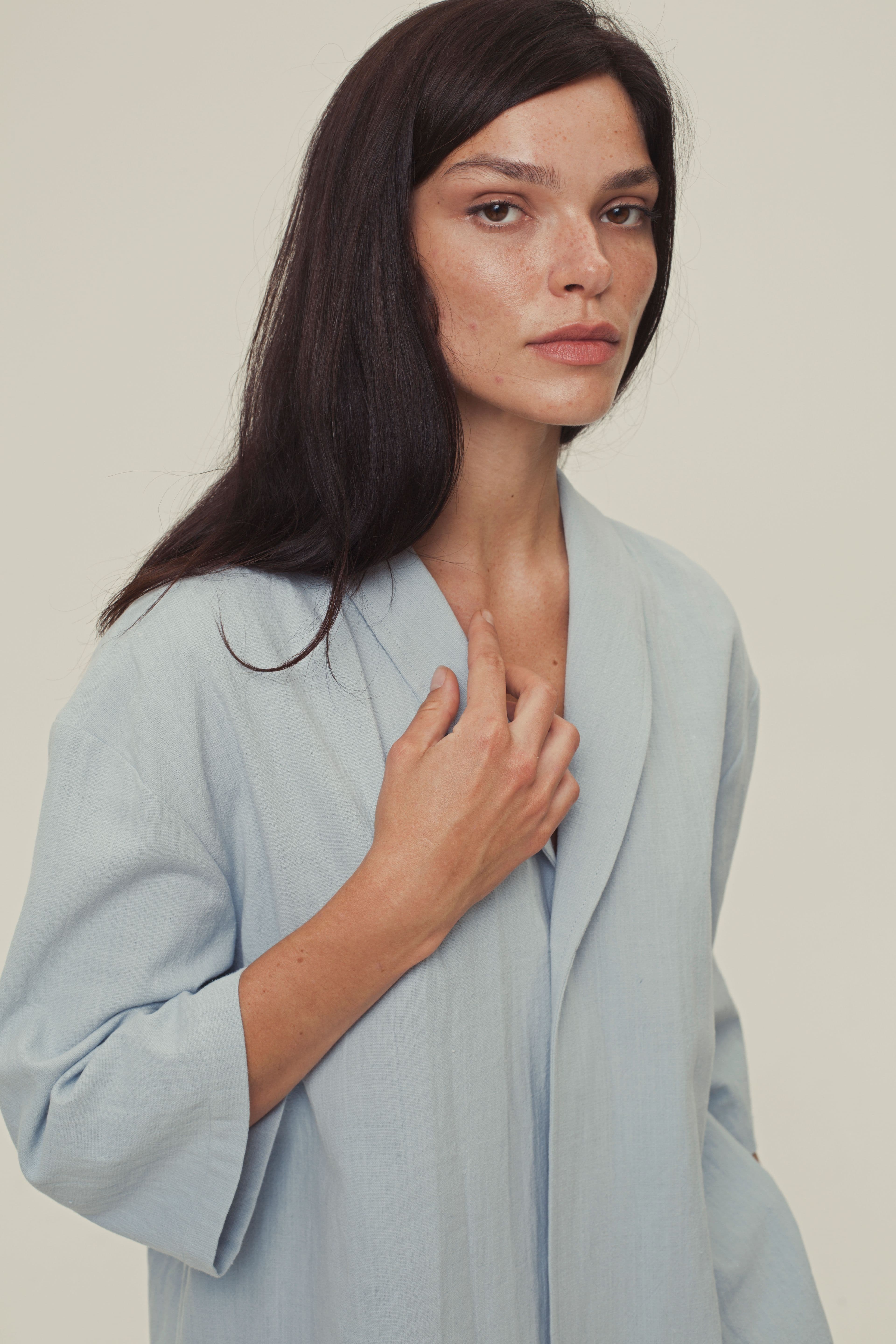 Либерти Рубашка Крапива Рубашка голубой