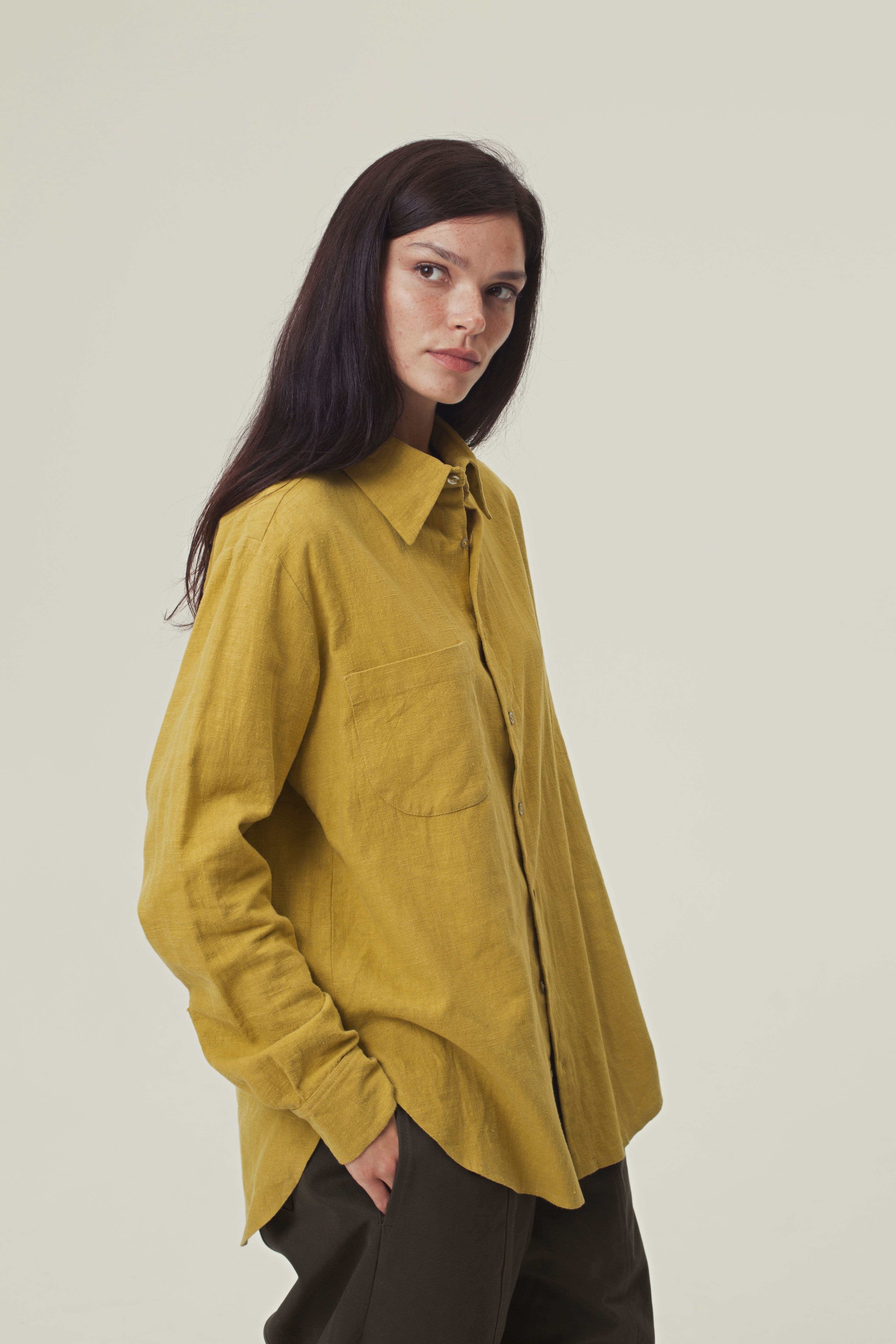 Рокки Рубашка Крапива Рубашка горчица