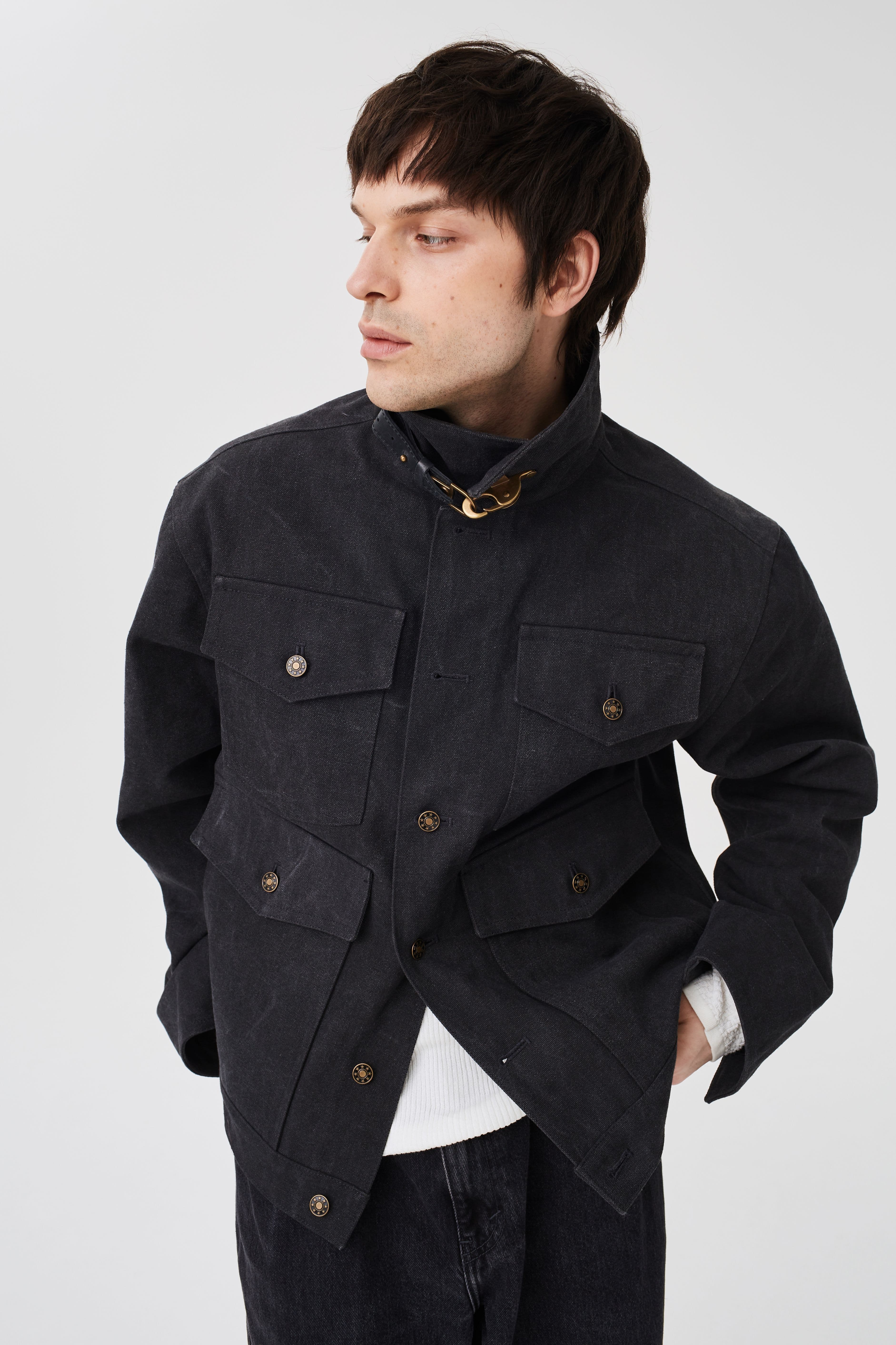 Куртка Куртка Канвас плотный Куртка Чёрный