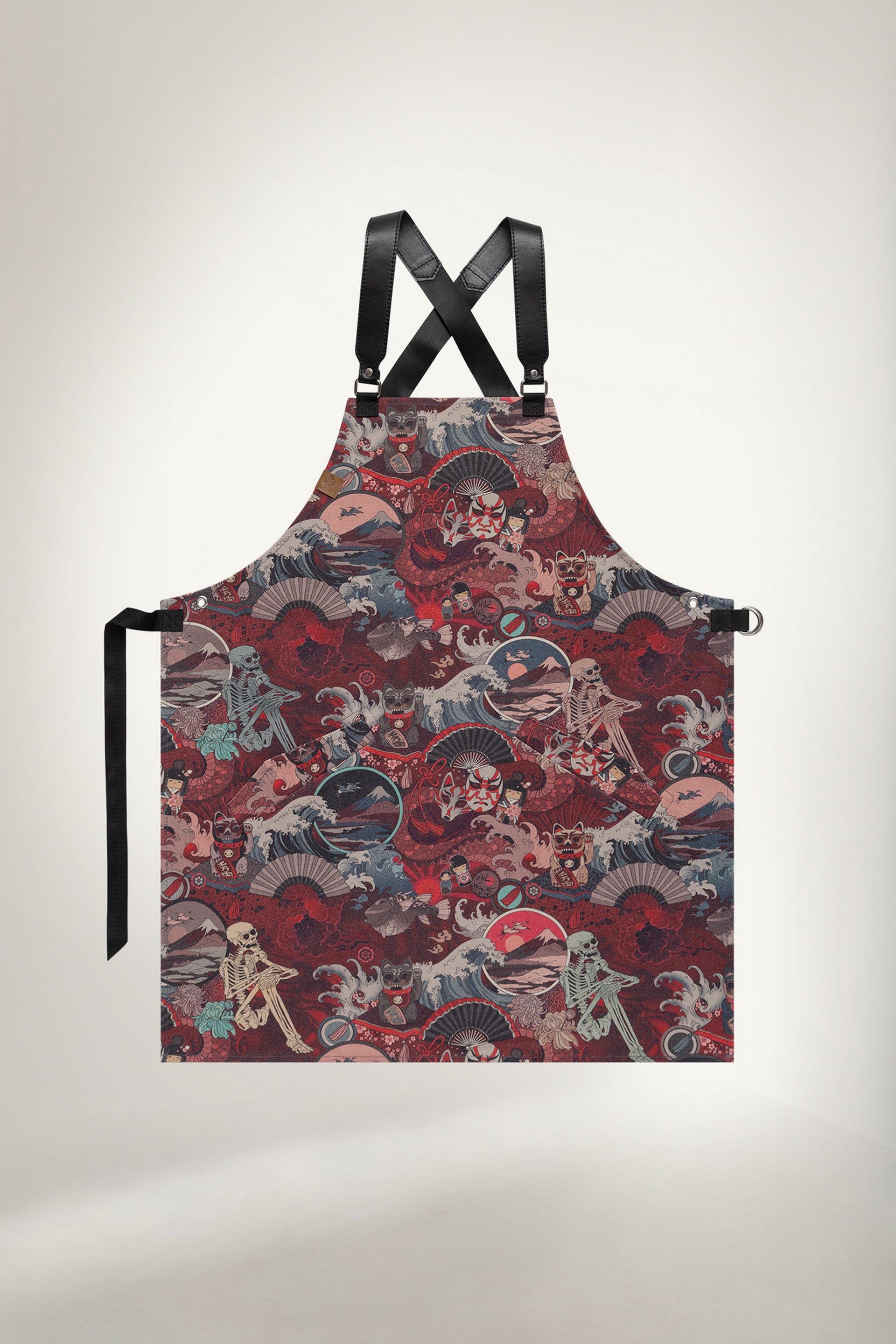 Бесстрашный Фартук Канвас плотный Фартук Япония бордовый