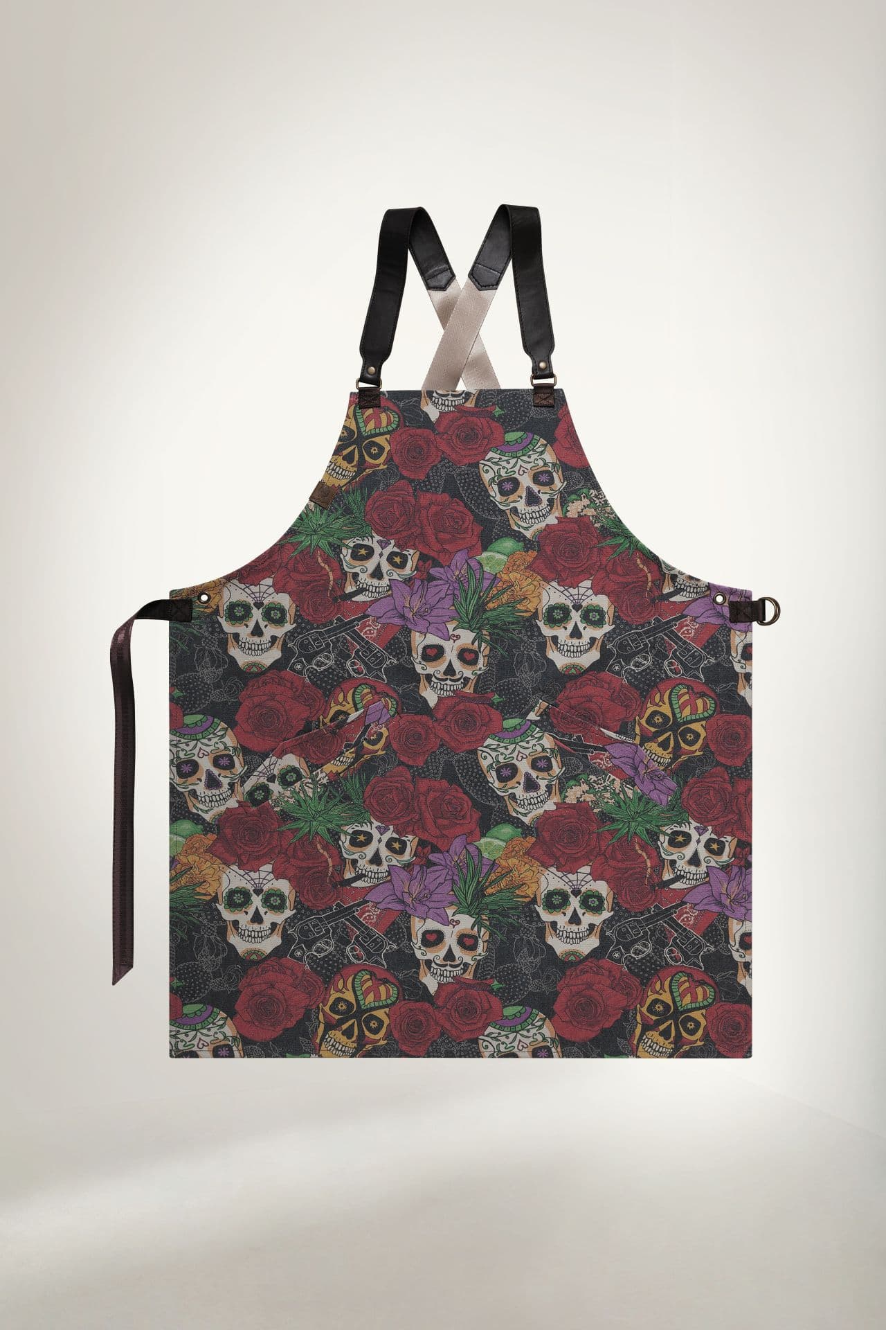 Бесстрашный Фартук Канвас плотный Фартук Череп чёрный