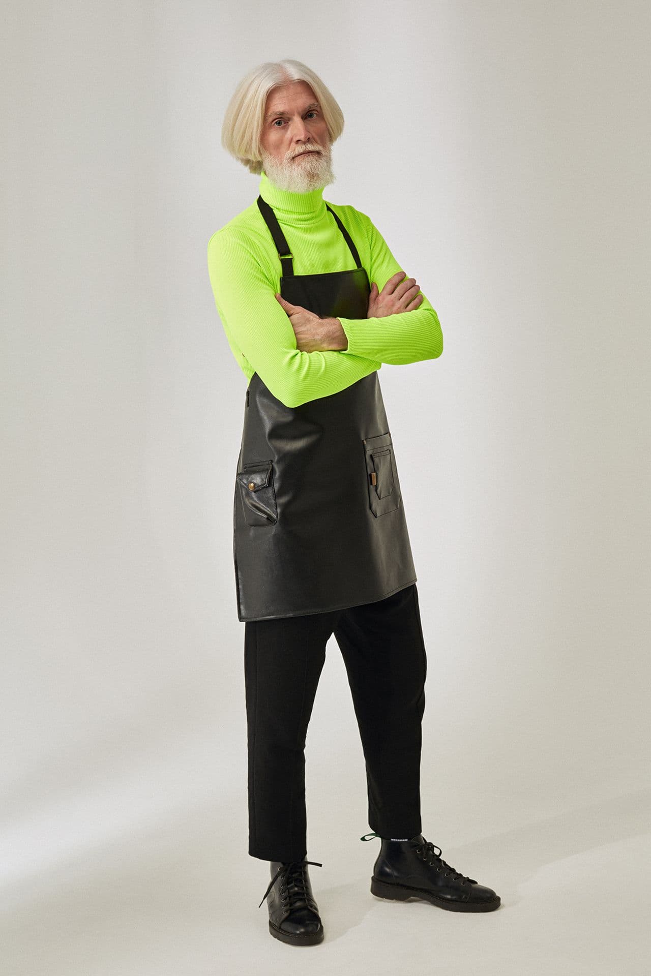 Цирюльник Фартук Кожзам Фартук Чёрный