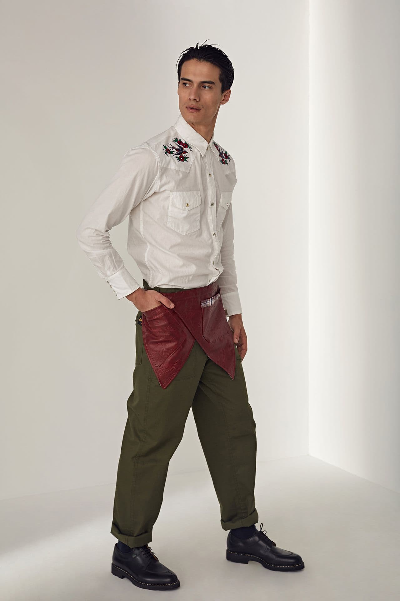 Коготь Фартук Кожзам Фартук Бордовый