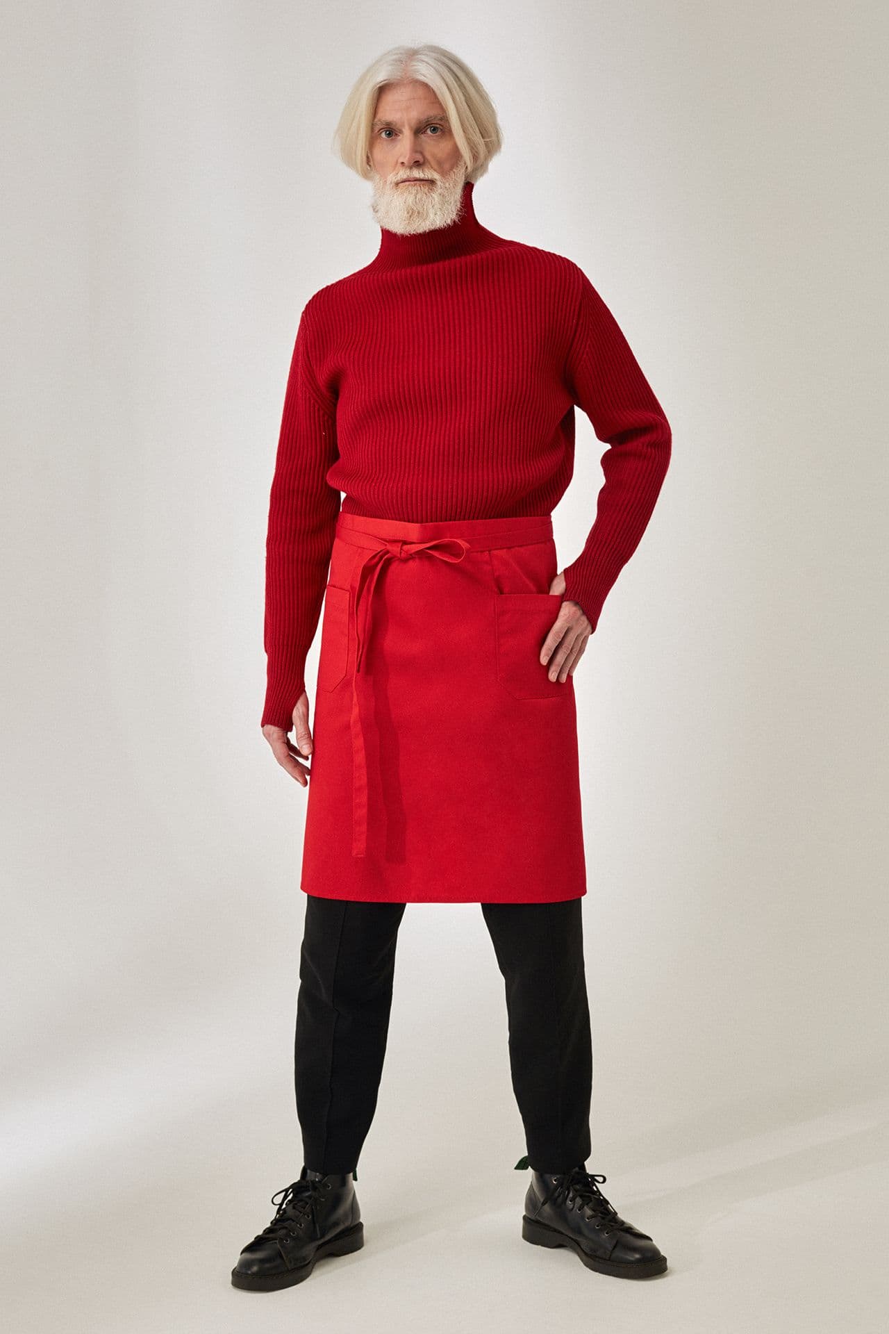 Ровный Фартук Твил Фартук Красный