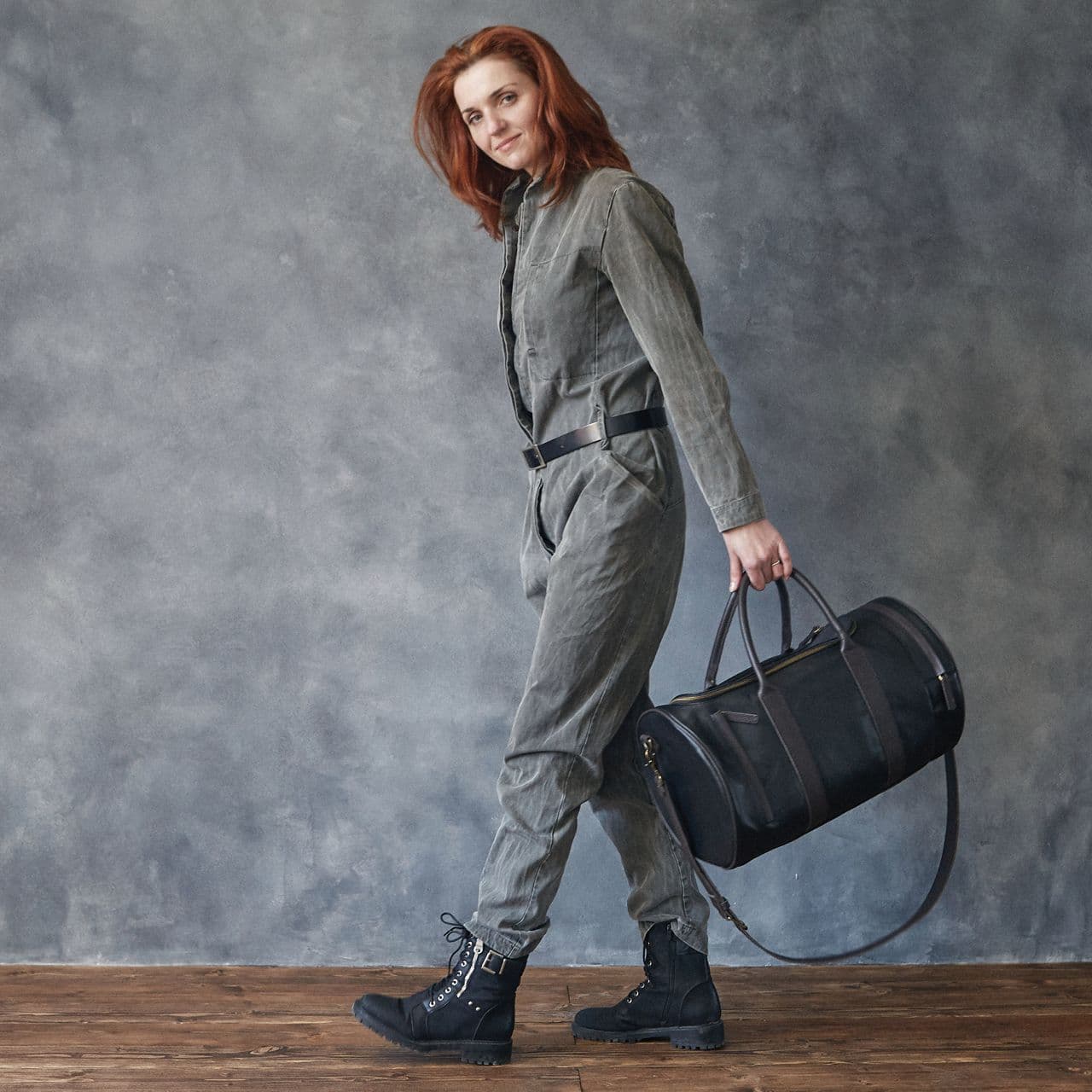 Сумка круглая средняя Сумка Кожа Сумка Чёрный