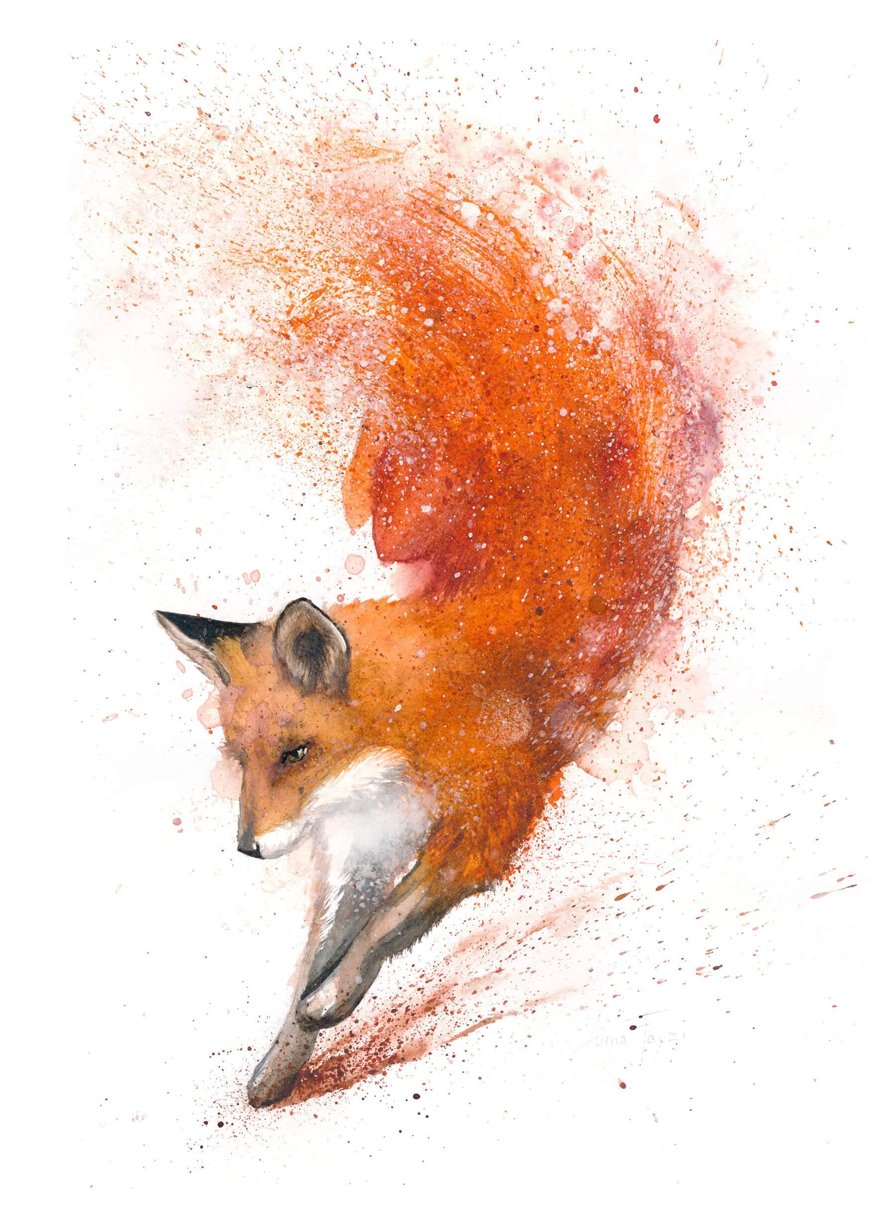 Куртка Акварель лиса бежевая Куртка Канвас плотный Куртка Лиса бежевая